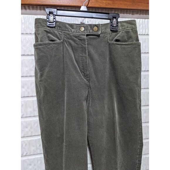 Jones New York Women's Green Straight-Leg Stretch Corduroy Pants Size 4 - Picture 3 of 7